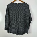 Lululemon  Back In Action Long Sleeve Hype Stripe Black White Size 6 Photo 3