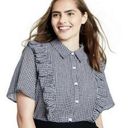 Sandy Liang 💕 x TARGET💕 Short Sleeve Ruffle Blouse ~ Gingham Print Medium Photo 6