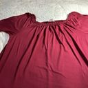 La Gypsy Long Bell Sleeve Bohemian Dress Burgundy in Color Photo 3