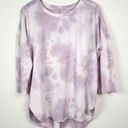 cupio  Tie Dye Top Bohemian Loungewear Purple Lilac Pullover Comfy Size L Photo 15