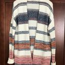 Loft  Ann Taylor Wool Long Striped Cardigan Sweatercoat Size Small Photo 2