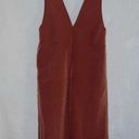 The Row all :  rustic orange mauve deep v neck sleeveless wide leg crop jumpsuit Photo 0