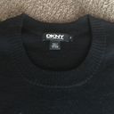 DKNY Black Crewneck  Wool & Acrylic Sweater Photo 2