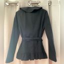 Apt. 9  Black Ruffled Belted Tie Jacket Size Small Photo 3