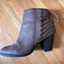 American Eagle Rope Detailed Brown Heeled Booties Photo 6