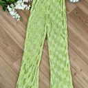 Lime Green Plisse Pants Photo 2