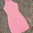 Heart & Hips Pink Halter Slinky Mini Dress Photo 3