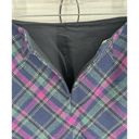 Talbots  Woman's Wool Skirt 8P Petite Navy Plum Green Plaid Skirt Knee Length Photo 2