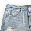 American Eagle  Tomgirl Midi Mid Rise Ripped Loose Jean Shorts 4 Photo 1