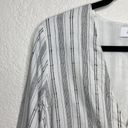 L'Academie  Revolve The Meadow Dress Striped White Gray Long Sleeve  Size S Photo 6