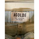 AGOLDE Light Wash Quinn High Rise Denim Mini Skirt Button Fly 100% Cotton Sz 25 Photo 2