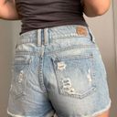 Guess High Waisted Denim Distressed Shorts Photo 4