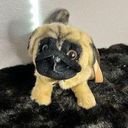 Doggy Bag PUG Dog Plush Purse Zippered Lined Handbag With Strap Photo 0