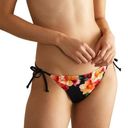 ONIA  Sting Bikini Bottom Black Tropical Floral XS Kate Triangle Cheeky $85 NEW Photo 0