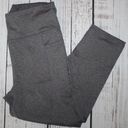 Bebe  Gray Solid Pocket Capri Leggings NWT Size L Photo 0