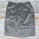 Tahari  Shiny Straight Silver Skirt Photo 0