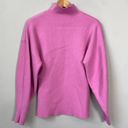 ZARA  Mock Neck Knit Sweater Women's Small Balloon Sleeve Pullover Pink Stretch Photo 10