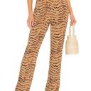 We Wore What NWT  XS Tiger Print High Rise Flare Pants Photo 0