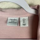 Cupcakes and Cashmere Pink Button Night Gown Black Trim Size Sm‎ Long Sleeve Photo 4