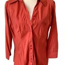 Dress Barn Burnt orange V-neck button up shirt size XL Photo 0