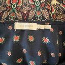 Blu Pepper  women’s sheer top size large boho western blouse paisley print blue Photo 3