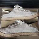 Michael Kors  Libby MK Signature Natural Espadrille Slide Sneakers Shoes final! Photo 1