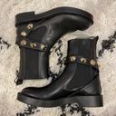 ZARA NEW  STUDDED STRAP ANKLE‎ BOOTS BLACK FAUX LEATHER WOMENS SIZE US 7.5 Photo 1