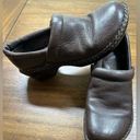 Born concept BOC Born Peggy BC6632 Brown Leather Slip On Clog Shoes Women's Size 9 Photo 2