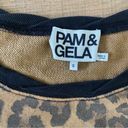 Pam & Gela  cheetah leopard print side tie sweatshirt pullover Photo 3