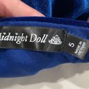 Midnight Doll Homecoming Dress  velvet blue juniors size 5 Photo 4