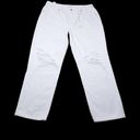 Good American  Good 90s Duster Natural Fray White Jeans High Rise Size 14 32 Photo 1