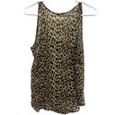 Papaya  Leopard Animal Print Semi Sheer Lightweight Tank Blouse Women’s Medium Photo 1