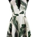 C/MEO COLLECTIVE  Revolve Witness Fit Flare Dress S Small Tropical Leaf Pine Maui Photo 0