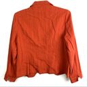 Coldwater Creek  100% Cotton Burnt Orange Three Button Blazer Jacket, Size 14 Photo 1