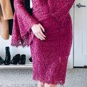 Bardot Maroon Lace Off The Shoulder Midi Dress Photo 4