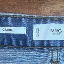 Mango MNG Denim Jeans Womens 14 Blue High Rise Wide Leg Baggy Frayed Hem Cotton Denim Photo 7