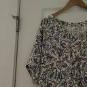J.Jill  Luxe Supima Pleat Back Tee Shirt Floral 4X Photo 7