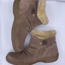 Baretraps faux fur leather tan winter ankle boots women Size 8 1/2 Photo 1