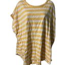 Ava & Viv  Yellow White Striped Short Sleeve Shirt 4x Photo 0