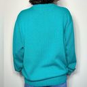 CHAPS  Vintage Teal Oversized Knit Sweater Pullover Photo 6