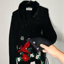 heirloom collectibles  Zip Up Faux Fur Detachable Collar Cardinals Sweater Size L Photo 1