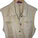 Denim & Co Vintage  tan button up vest Photo 1