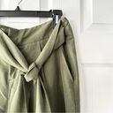 Anthropologie  Coquille Olive Green Soft Paperbag Tie Waist Casual Jogger Pants 8 Photo 37