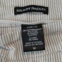 Hilary Radley Women's  Cropped Pants White Gray Stripe Size Med EUC #7954 Photo 5