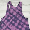 American Apparel NWOT  Custom Purple Bleach Tie Dye Diagonal Box Tank Top Size XS Photo 2