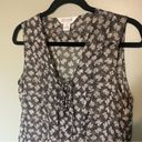 Allison Taylor Vintage  100% Silk Sheer Floral Lace Up Tank Top size M Photo 1