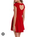 Charlotte Russe Red Heart Cutout Skater Dress Photo 1