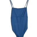 Patagonia  Reversible Sunrise Slider One-Piece Swimsuit Back Tie Wavy Blue M, NWT Photo 6