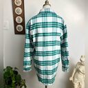 Joie Thick Flannel White Green Plaid Shirt Jacket Medium Photo 6