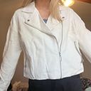 white faux leather jacket Size XL Photo 1